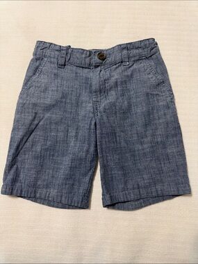Cat & Jack Boys' Chambray Flat-Front Shorts - Blue